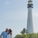 lighthouse with couple kissing